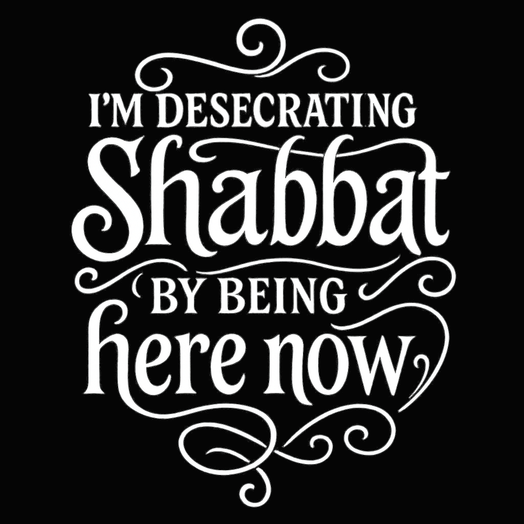 I'm desecrating Shabbat by being here (no back logo) - Women's Relaxed T-Shirt
