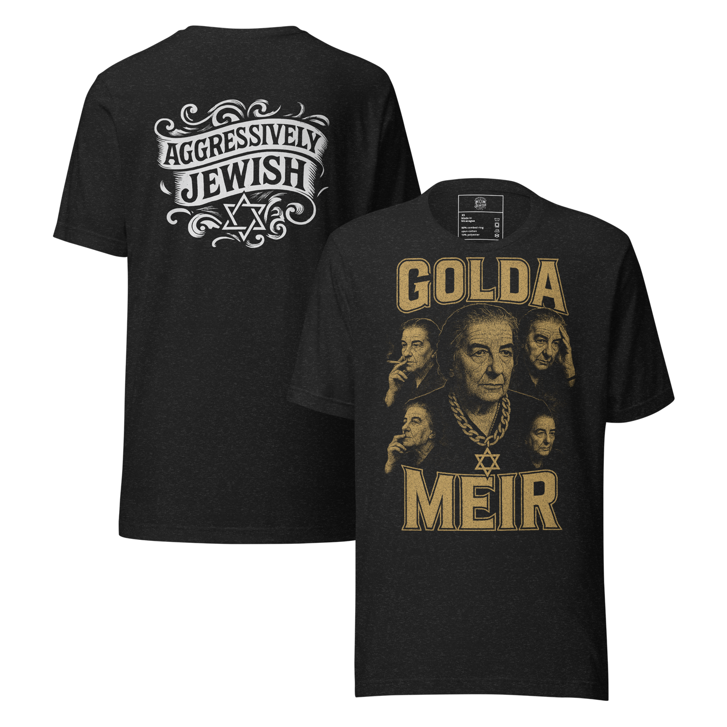 Golda Meir "Rap Shirt" (w/back logo) - Men's/Unisex t-shirt