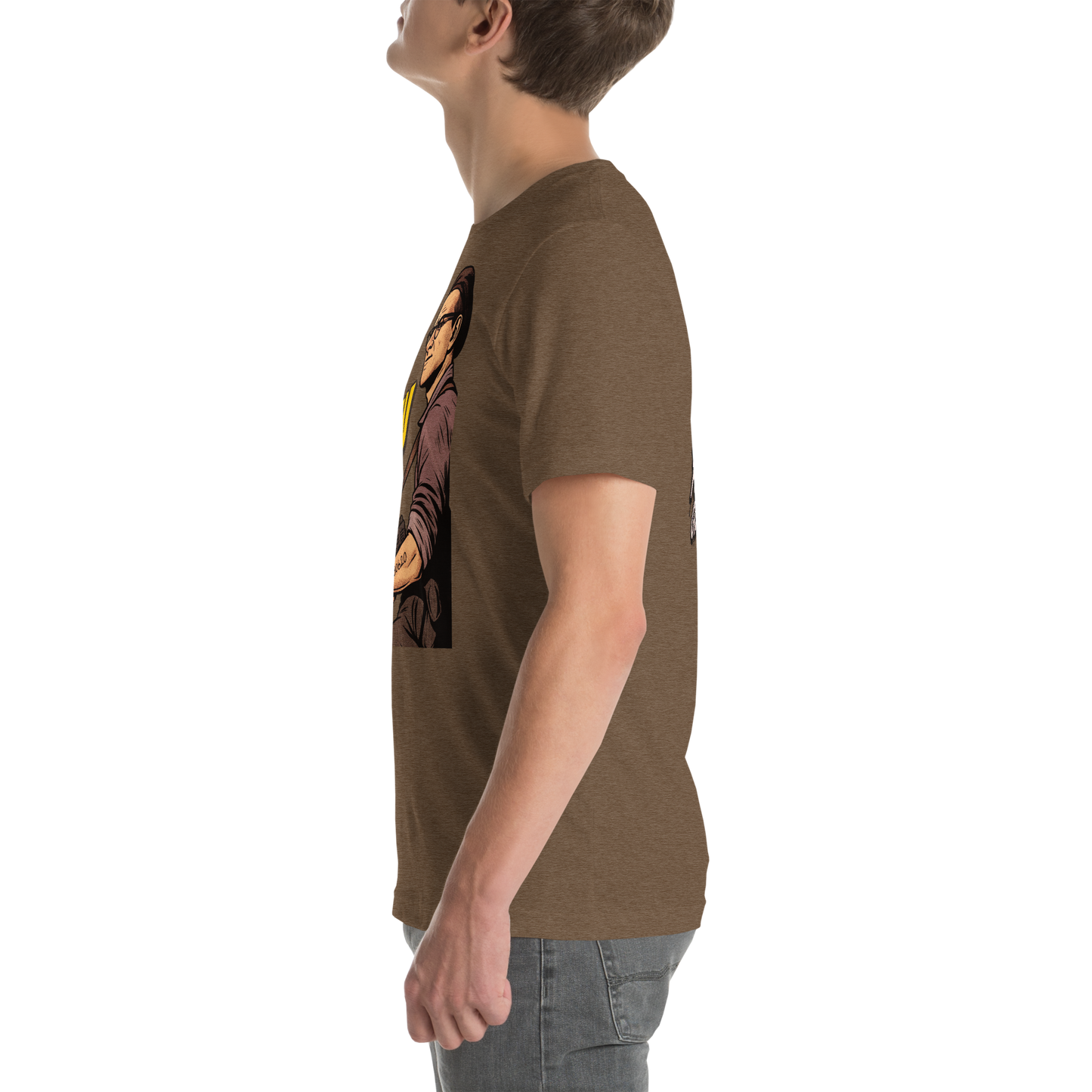 זה עלינו ("It's on us") double-sided with sleeve logo - Men's/Unisex t-shirt