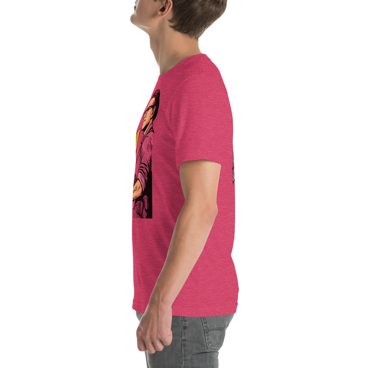 זה עלינו ("It's on us") double-sided with sleeve logo - Men's/Unisex t-shirt