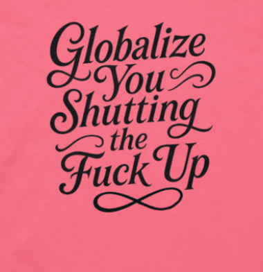 Globalize you shutting the fuck up (no back logo) - Women’s fitted racerback tank top